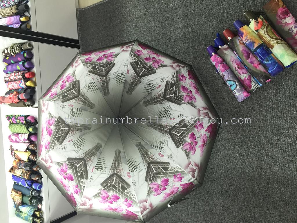 彩色图案折叠雨伞防风防水便携式晴雨两用伞详情3