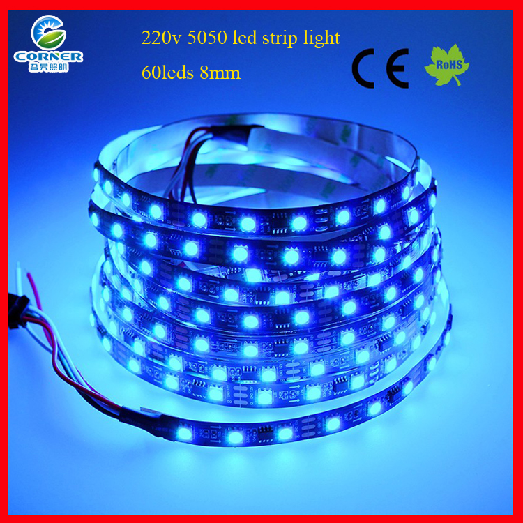 Led strip 5050 high pressure 60 lamp waterproof 220Vled strip 5050