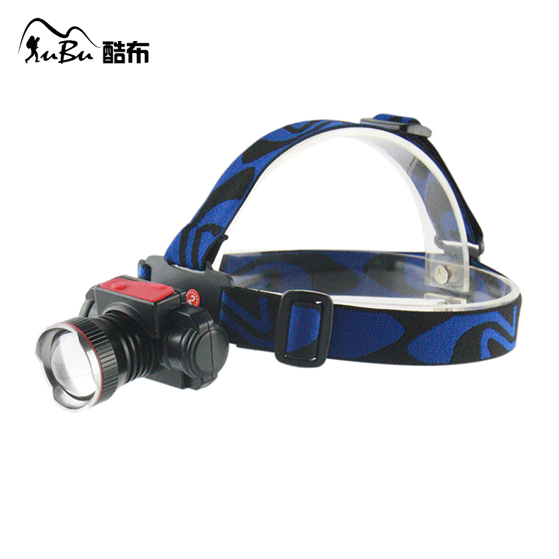 Camping LED night fishing headlight telescopic focus T6 aluminum alloy strong bald light USB charging 10W