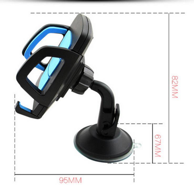车载手机支架新款盾牌多功能吸盘360度旋转支架汽车用品细节图