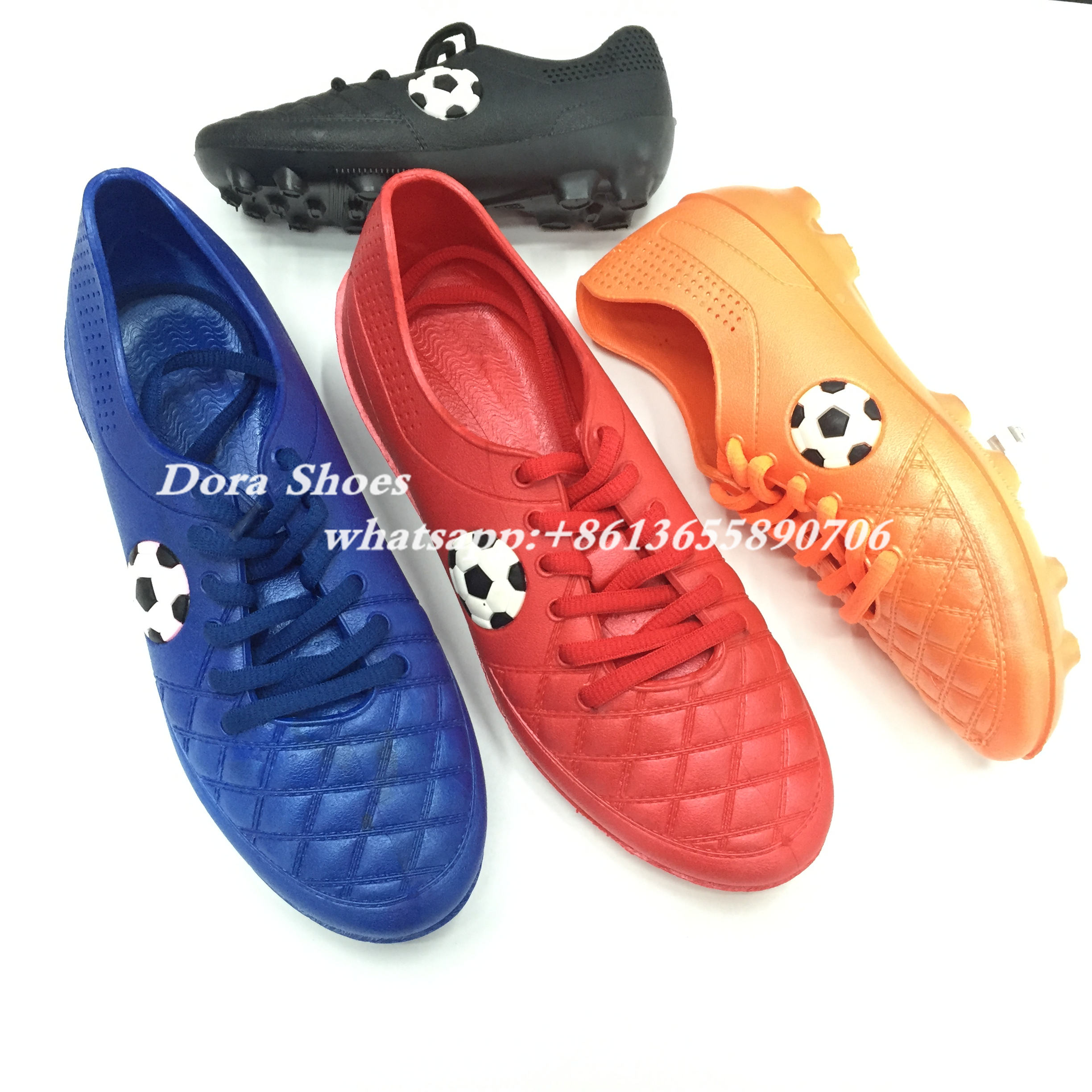 现货stcok 仿皮球鞋 雨鞋 运动鞋足球鞋 儿童大童女拖鞋