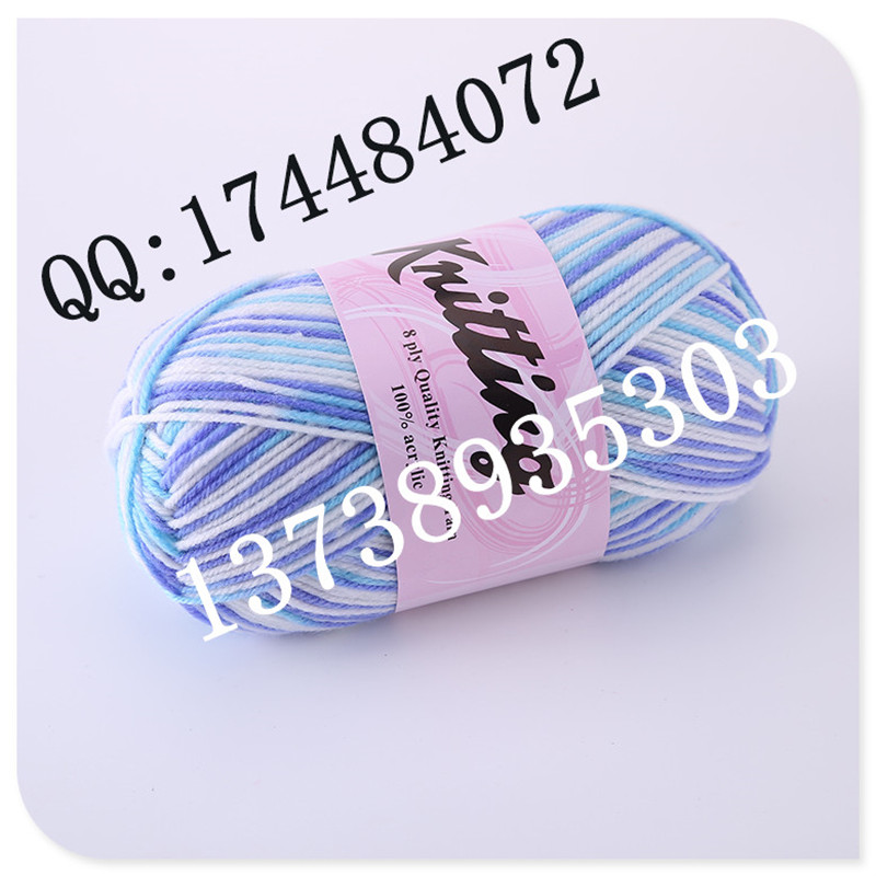 Factory direct sales of 4-strand acrylic yarn, patterned yarn, DIY yarn toys, yarn segments, dyed colored yarn in stock Specification image
