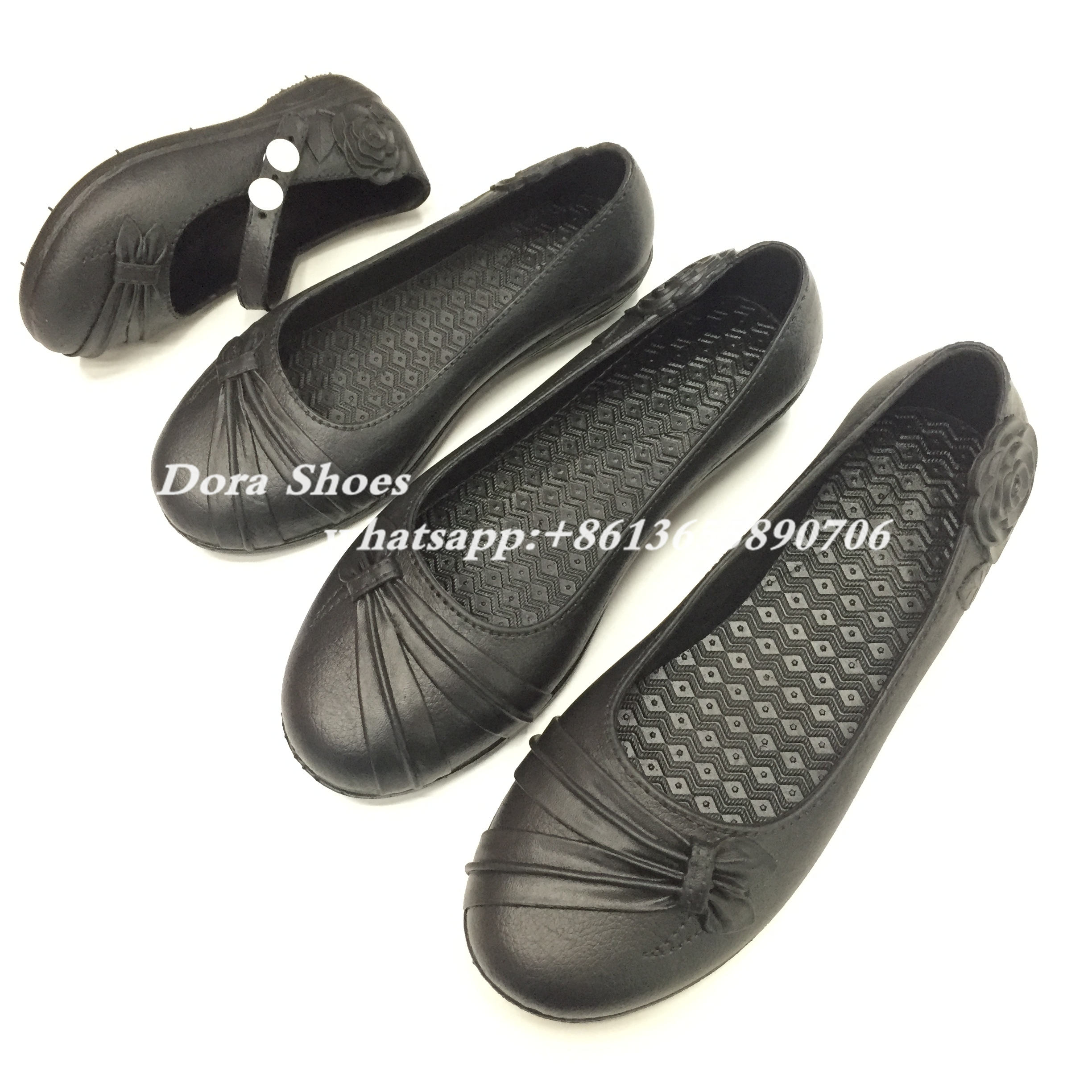 朵拉鞋业 春秋鞋 黑色雨鞋水鞋老太婆鞋拖鞋非洲畅销