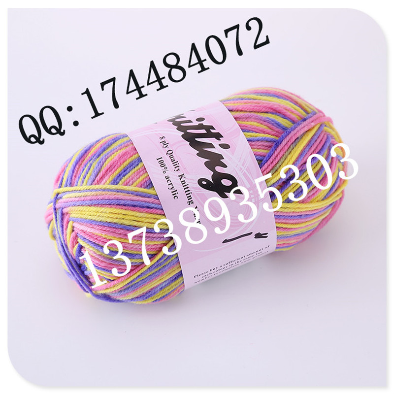 Factory direct sales of 4-strand acrylic wool, patterned yarn, DIY export group yarn, 100g Specification image