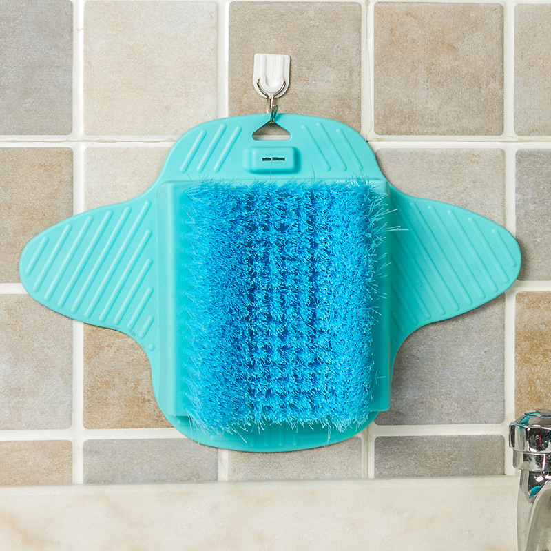 Korean fashion foot scrub with suction cup foot scrub Foot scrub to remove dead skin and file foot soles foot massage brush Specification drawing