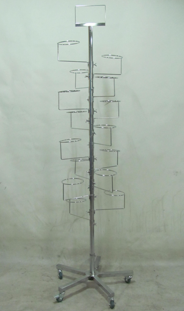 Ex-factory price electroplated cap display stand cap stand iron stand