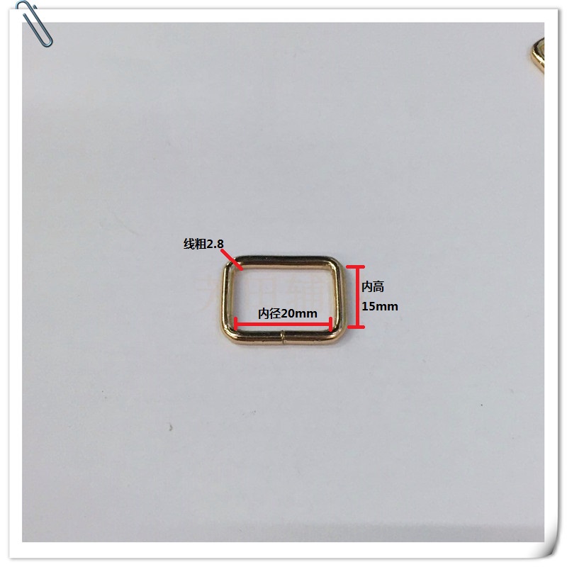 20 inner diameter square buckle Guangdong gold stock in stock