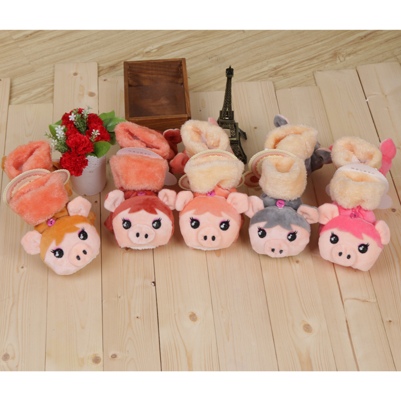 儿童猪猪侠翻盖手套冬季保暖手套卡通可爱手套