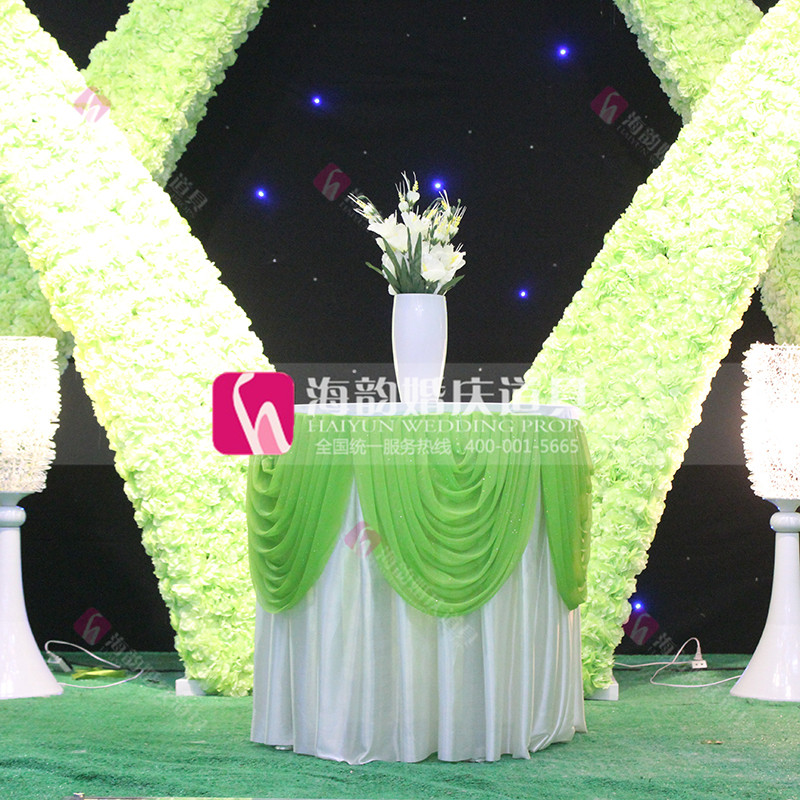 Haiyun Wedding Prop Chair Cover decoration backrest arrangement product Beauty Gauze Series Theme Beauty Gauze table and Chair covers Specification image