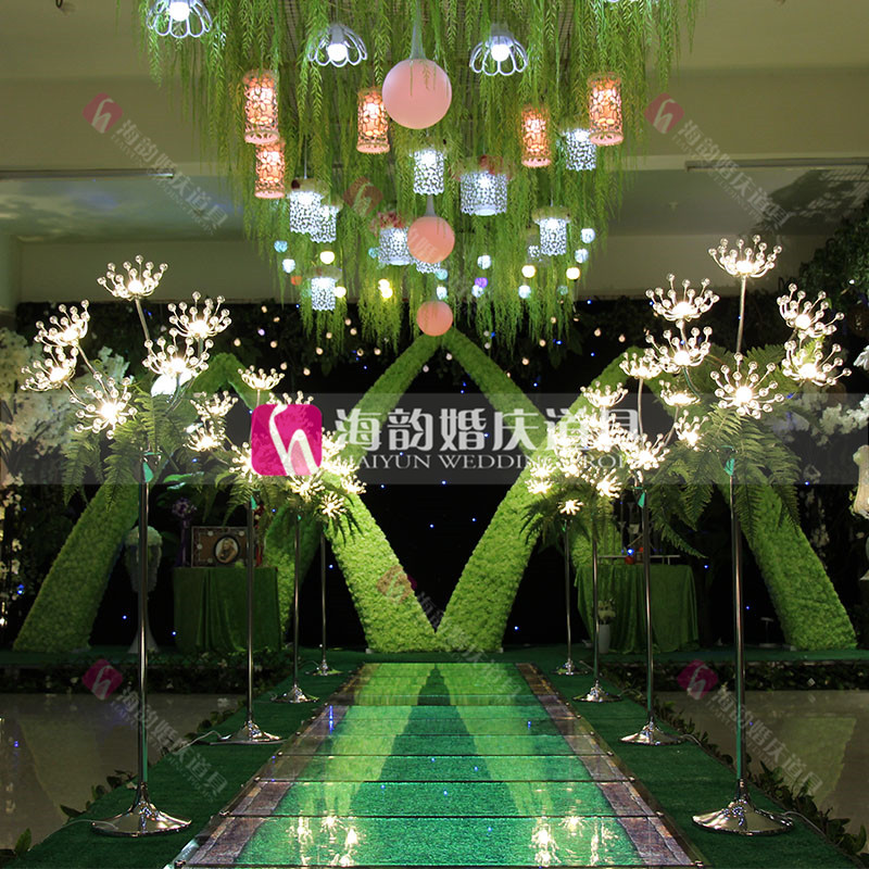 义乌海韵婚庆道具 舞台布置 迎宾区摆件2016新款露珠路引