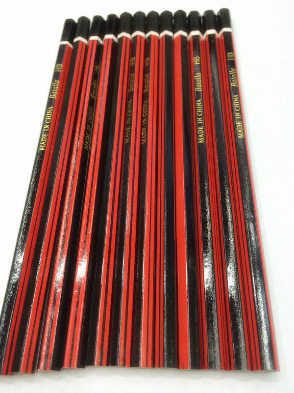 To Bo Stationery Manufacturers Direct Wholesale Red And Black Draw Stick Top Pencil Student Writing Pencil Wholesale Spot details Picture