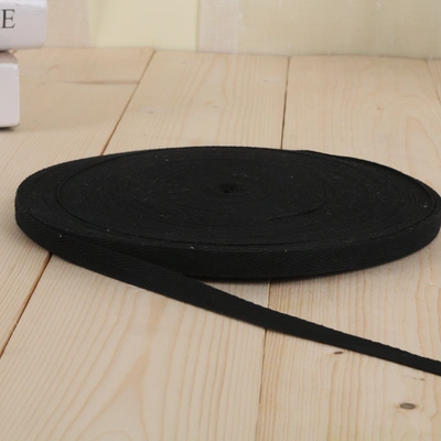 Factory Direct Sales Of Black Cotton Herringbone Ribbon Woven Garment Accessories