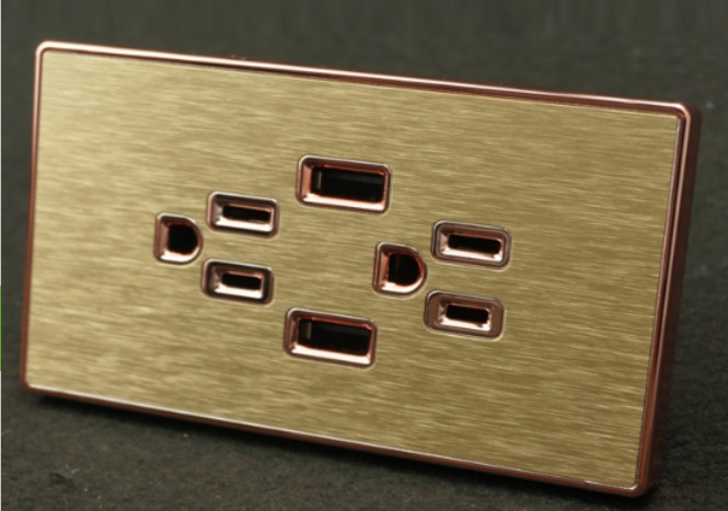 TV New, unique, TV shopping, US standard socket, USB socket, wall-mounted multi-hole socket, export version Application Scenario