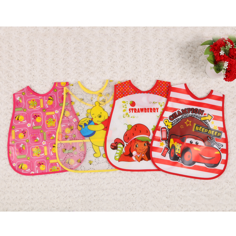 Happy Energy Summer Baby Drool Towel Baby Bib Painting Clothes Children's Food Pocket Waterproof Cover A017 details Picture