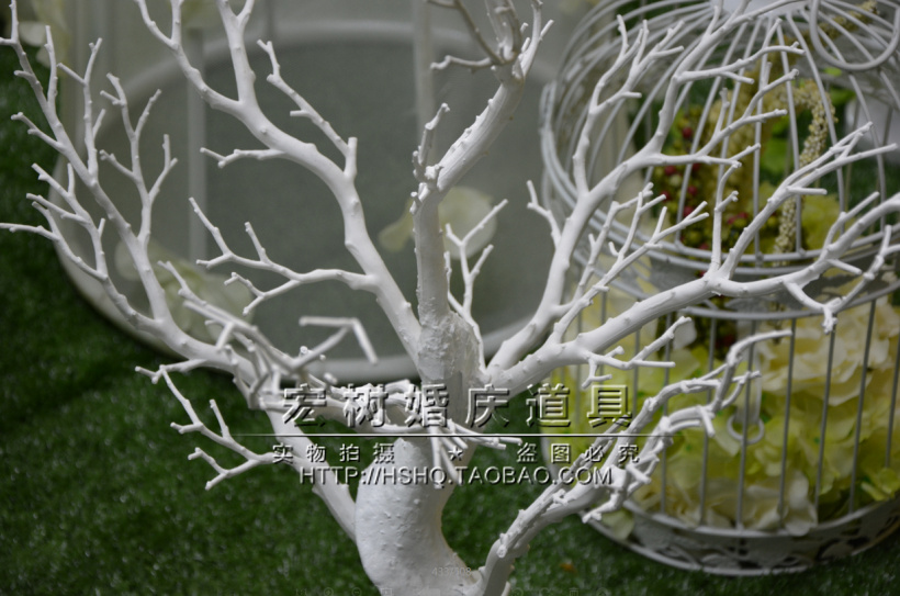 Wedding dry branches and dead twigs simulation decorative rubber branches wedding props decorative white trees details Picture