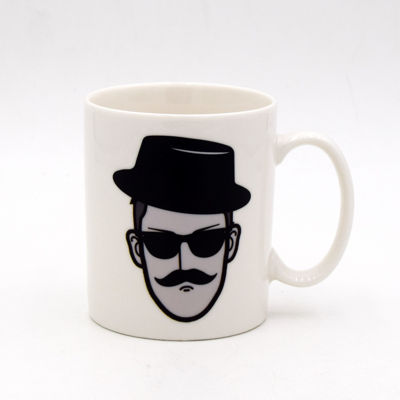 Mike Ceramic color-changing mug Heat transfer DIY birthday gift color-changing mug Specification drawing