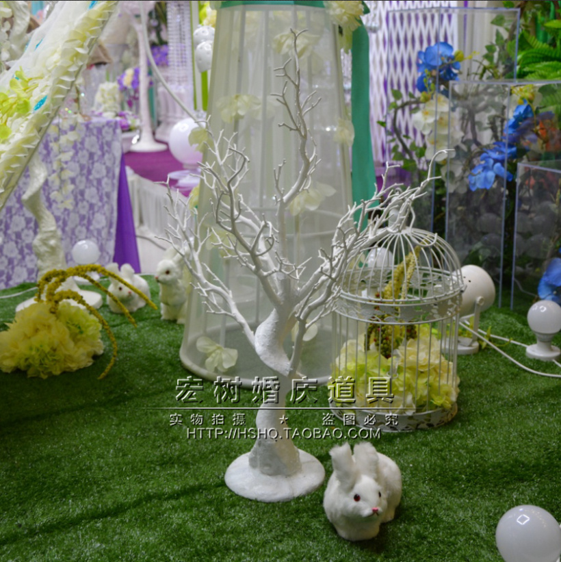 Wedding dry branches and dead twigs simulation decorative rubber branches wedding props decorative white trees Specification image