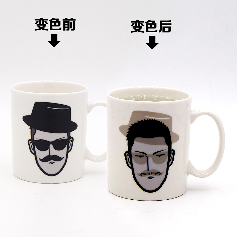 Mike Ceramic color-changing mug Heat transfer DIY birthday gift color-changing mug details Picture