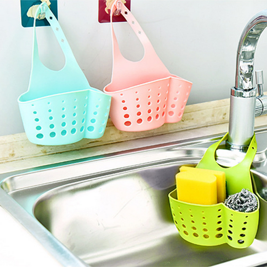 Simple kitchen sink drain storage rack faucet adjustable basket Bathroom storage bag sink bag