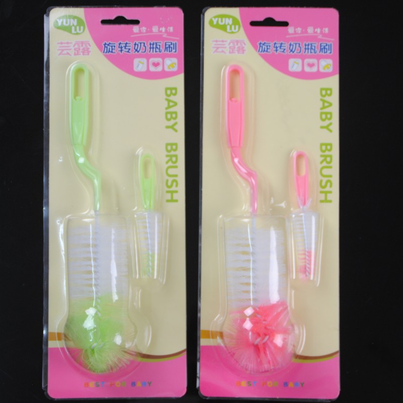 360度可旋转奶瓶刷 奶嘴刷 海绵刷 尼龙刷清洁刷图