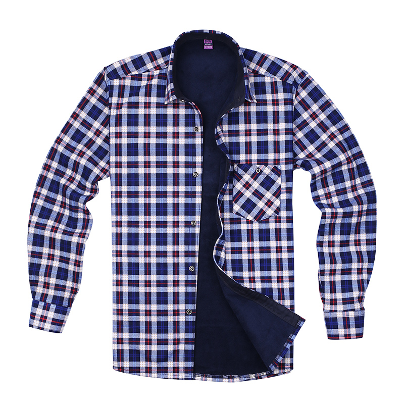 The men's warm shirt is thickened and fleece for warmth and thickness Specification image
