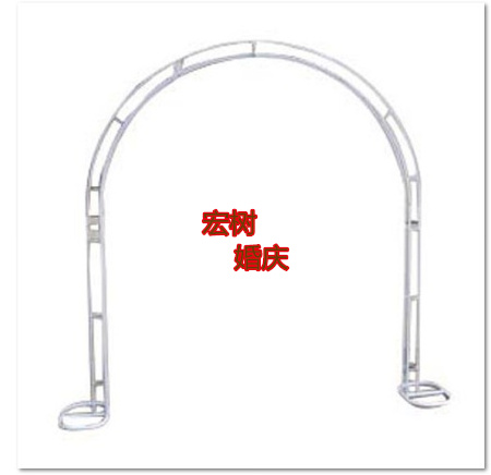 U形花门架子 拱门架子圆形绢花拱门架子铁艺架子婚庆批发图
