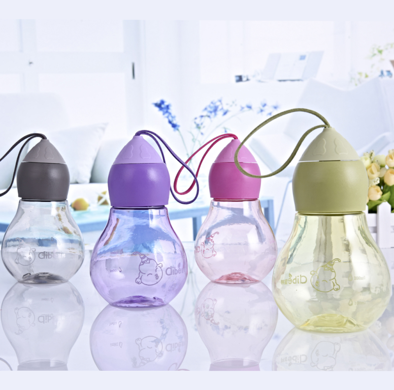 Gourd-shaped children's water-absorbing cup, cartoon cup, plastic cup, round cup, fashionable cup, drawstring cup, cute cup, genuine product