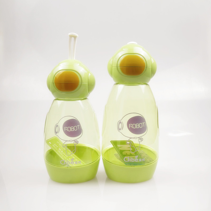 New creative portable plastic water cups for students and children, sports and travel water bottles, couple leak-proof space cups Specification image
