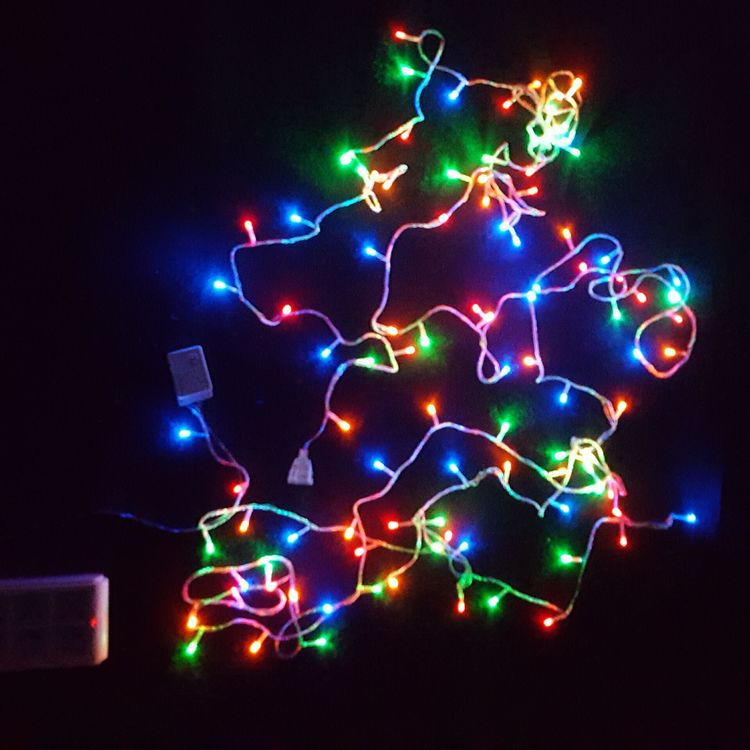 厂家直销 LED彩灯闪灯串灯圣诞节日装饰灯婚庆100头透明线