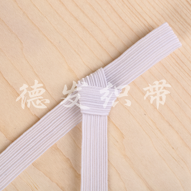 厂家直销 白色丙纶卡装细松紧织带细节图