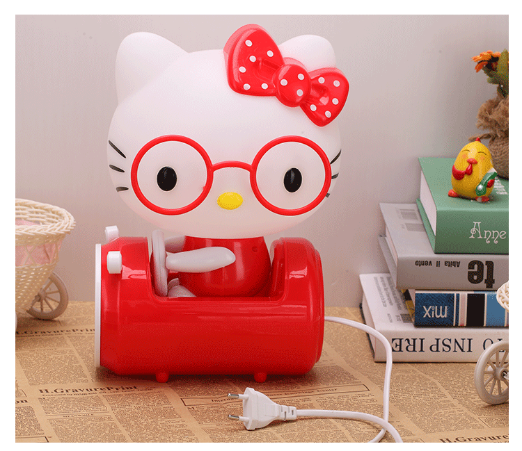 hello kitty插电台灯 卧室三档触摸台灯 触控小夜灯细节图