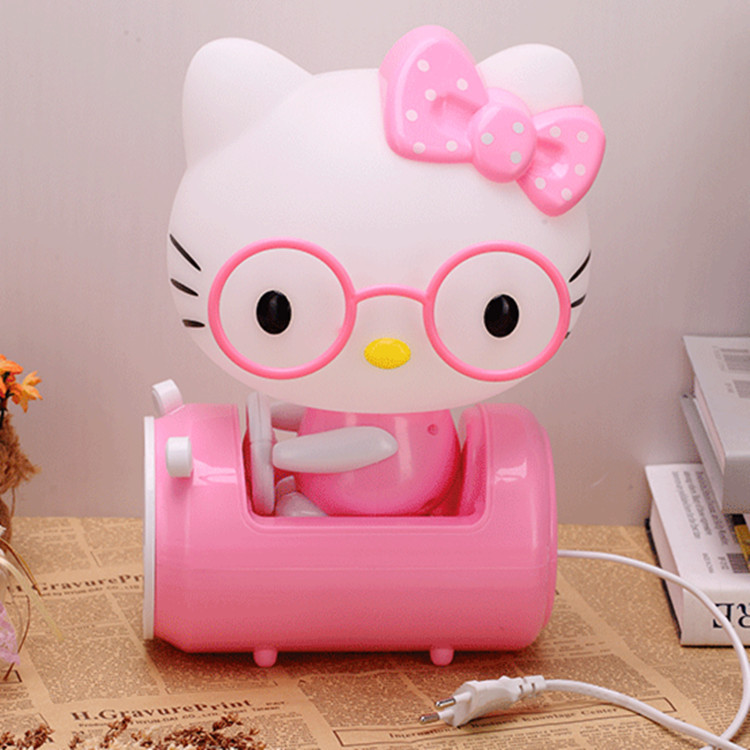 hello kitty插电台灯 卧室三档触摸台灯 触控小夜灯产品图