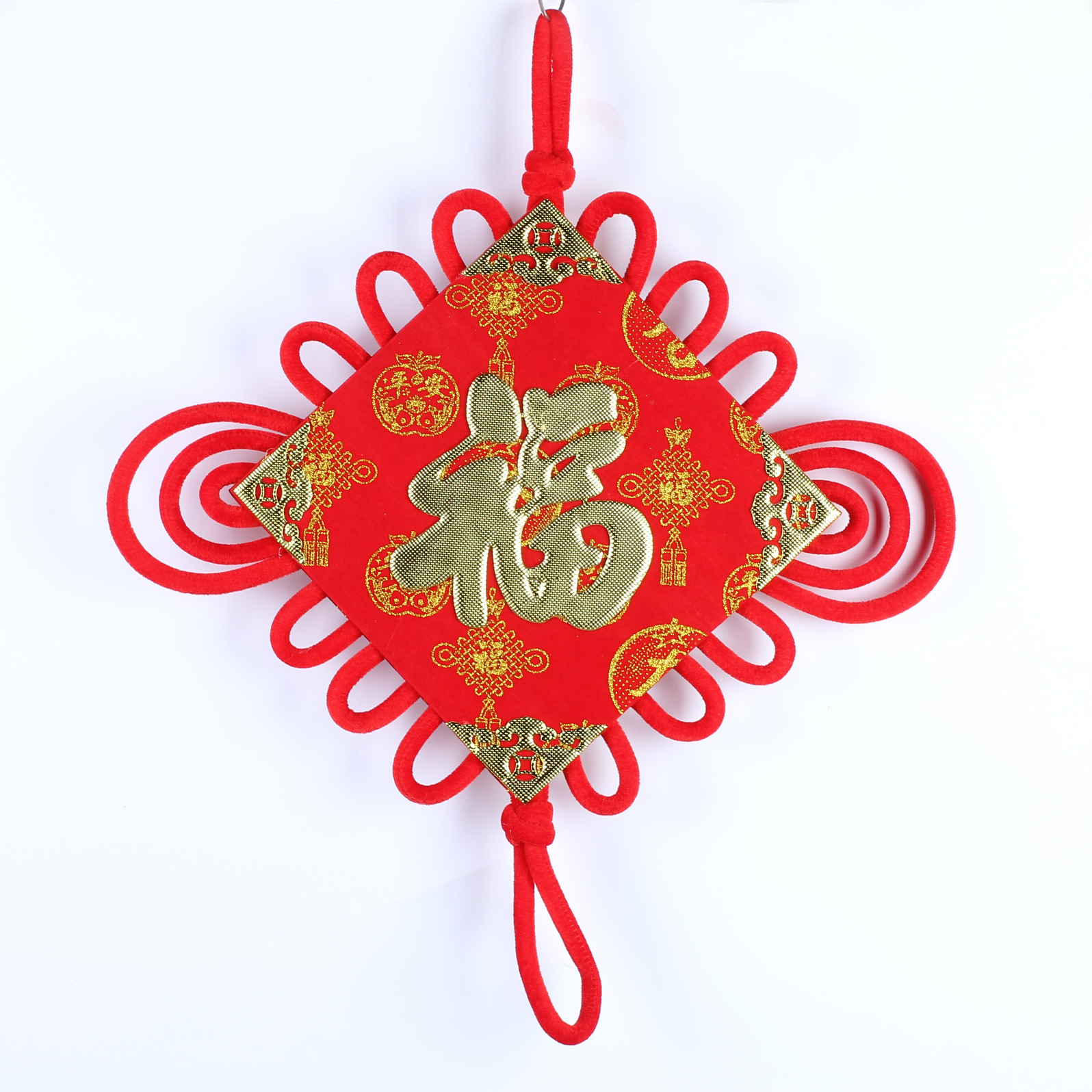 Large-sized Chinese knot apple blessing festive pendant, wedding supplies, festive wedding and festival supplies. Moving into a new home Specification image