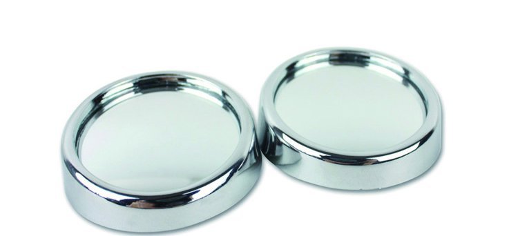 汽车后视镜辅助小圆镜360度旋转广角镜改装银色对装产品图