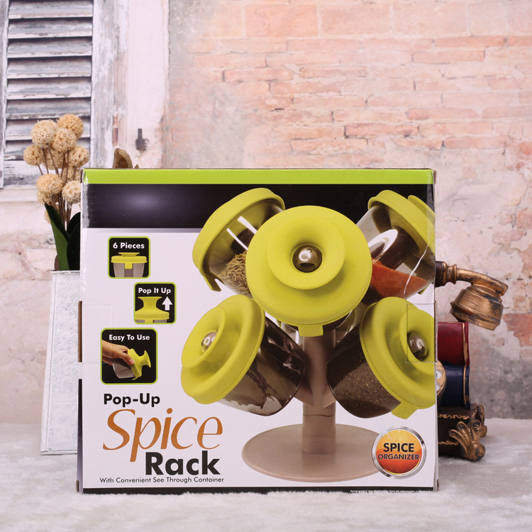 TV 6 can tree spice rack Pop up