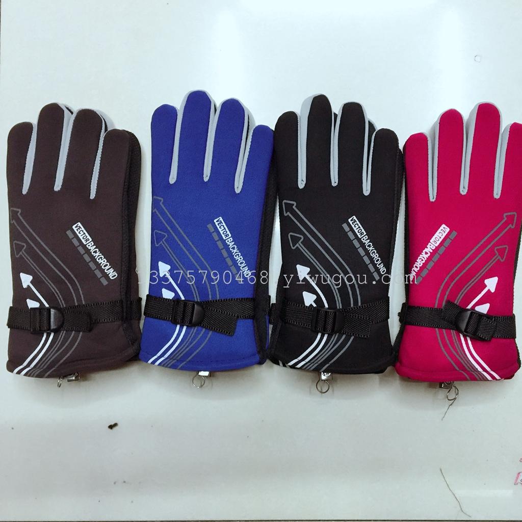 New recreational non-slip men's glove sport plus cotton thermal gloves touch-screen outdoor sport