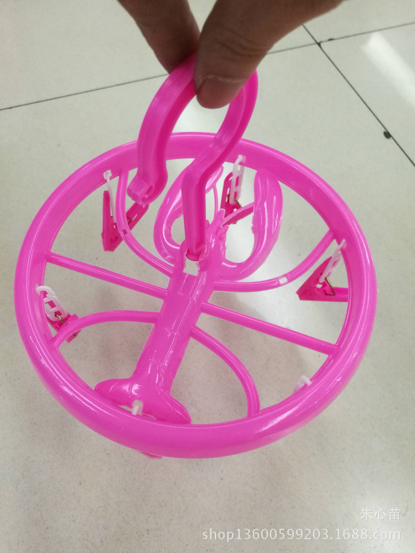 批发圆形夹子衣架 内衣裤夹 袜子夹多功能防风晾晒架8夹衣架