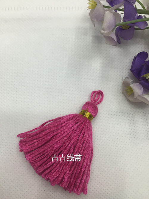Pure Hand-Made Original Embroidery Thread Tassel Tied Silver Thread Gold Thread Hanging Tassel Custom Wholesale Specification drawing