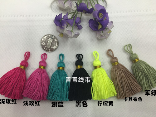 Pure Hand-Made Original Embroidery Thread Tassel Tied Silver Thread Gold Thread Hanging Tassel Custom Wholesale details Picture