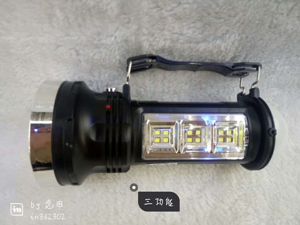 YH669强光手提灯 LED 多功能探照手电筒产品图