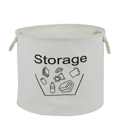 New Gold Powder Family Polyester Cotton Laundry Basket Home Sundries Storage Basket Put Dirty Clothes Basket