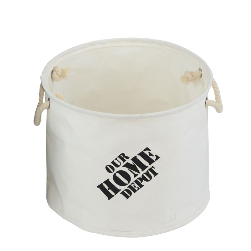 【 Gold Powder Family 】 Polyester Large Storage Basket Clothing Toys Sundries Laundry Basket Fashion Simple full figure