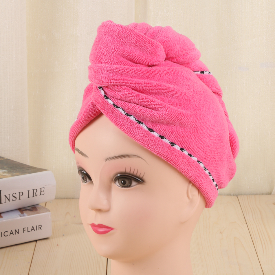 The long dry hair cap of Piaoyang women is ultra-fine woven, soft and absorbent details Picture