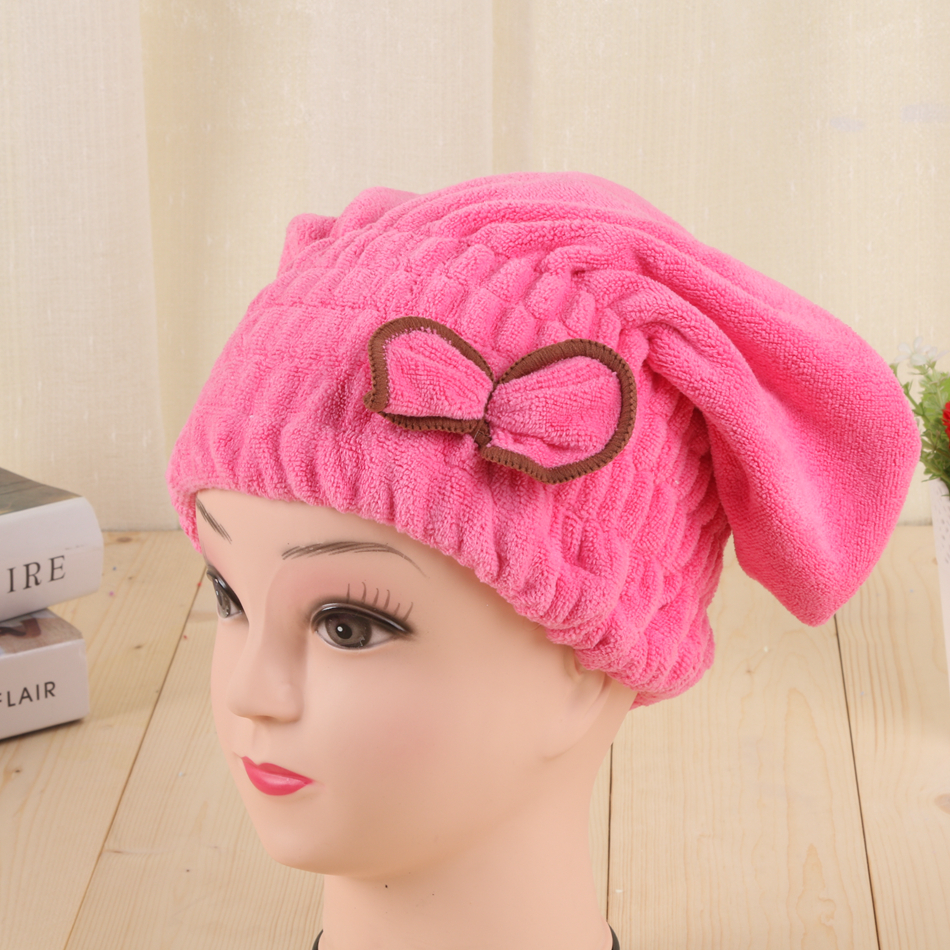 Pioyang Señora Corto arco sombrero de pelo seco súper fino tejido suave y absorbente details Picture