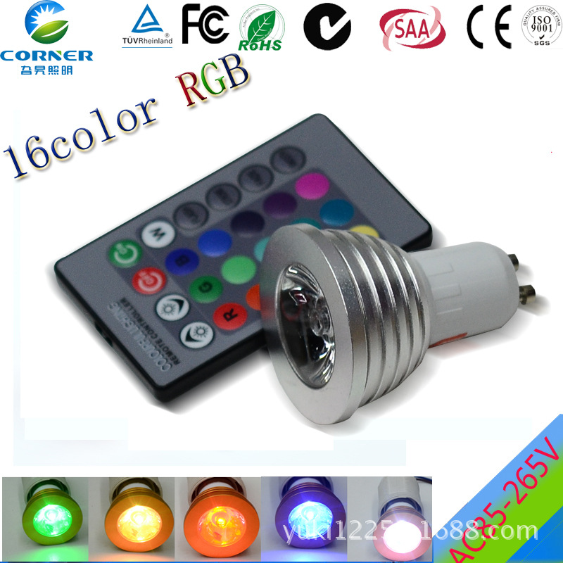 RGB LEDRG Spotlights RGB colorful spotlights with remote control spotlights