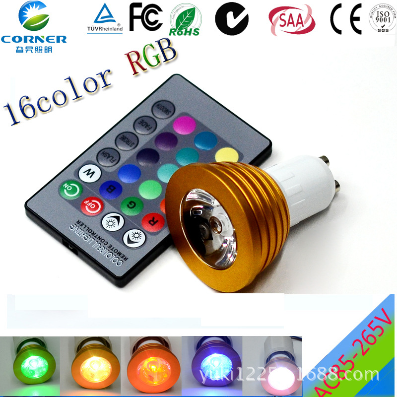 RGB LEDRG Spotlights RGB colorful spotlights with remote control spotlights