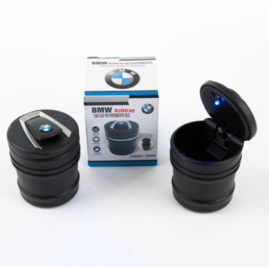 宝马BMW-6专用磨砂车载烟灰缸迷你款车用烟灰缸带灯汽车用品细节图