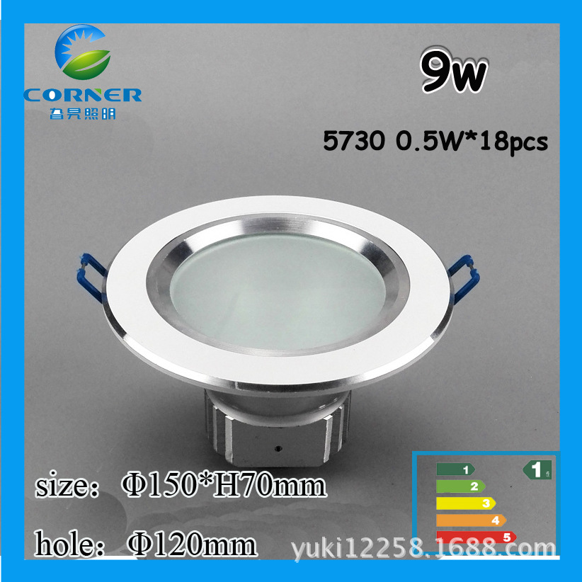 Manufacturer direct LED downlight 5630 patch downlight glass lamp surface baked white