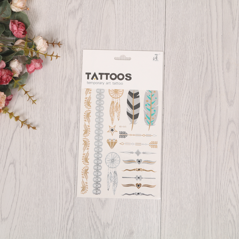 AB烫金银加单色纹身贴72款持久纹身贴纸纹身纸产品图