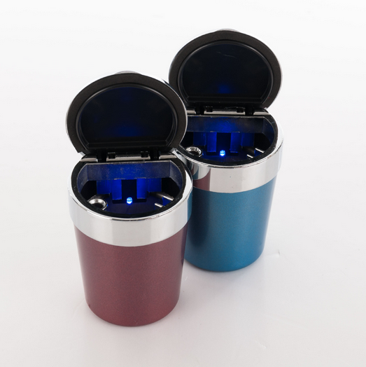 新款汽车用带灯烟灰缸车载烟灰缸汽车内饰用品细节图